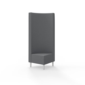 Snake hjørnemodul 90 grader med træben, høj ryg sh 43