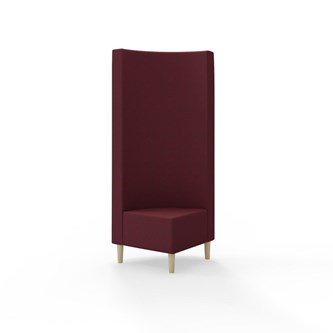 Snake hjørnemodul 90 grader med træben, høj ryg sh 43