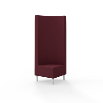 Snake hjørnemodul 90 grader med træben, høj ryg sh 43