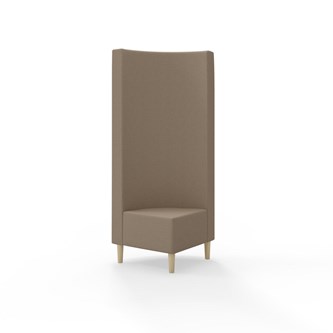 Snake hjørnemodul 90 grader med træben, høj ryg sh 43