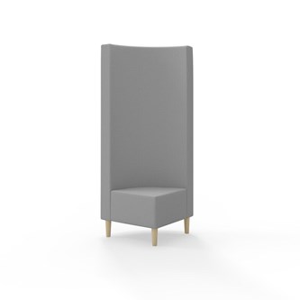 Snake hjørnemodul 90 grader med træben, høj ryg sh 43