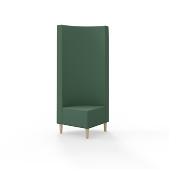 Snake hjørnemodul 90 grader med træben, høj ryg sh 43