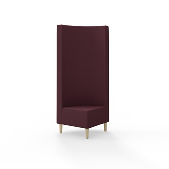 Snake hjørnemodul 90 grader med træben, høj ryg sh 43