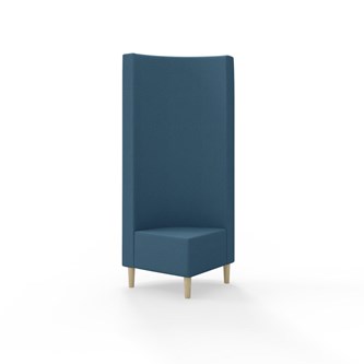 Snake hjørnemodul 90 grader med træben, høj ryg sh 43