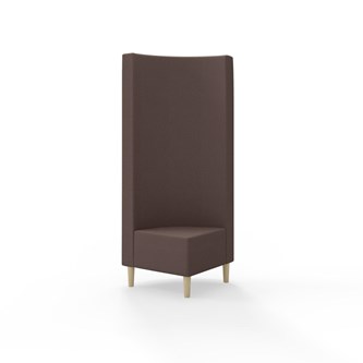 Snake hjørnemodul 90 grader med træben, høj ryg sh 43