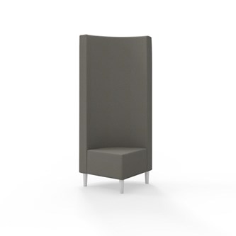 Snake hjørnemodul 90 grader med træben, høj ryg sh 43