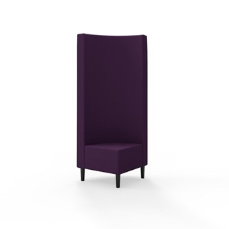 Snake hjørnemodul 90 grader med træben, høj ryg sh 43