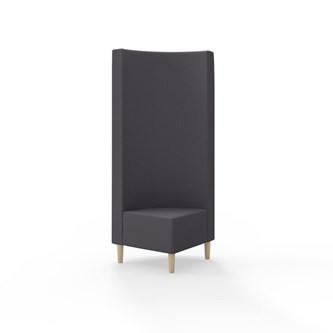 Snake hjørnemodul 90 grader med træben, høj ryg sh 43