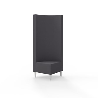 Snake hjørnemodul 90 grader med træben, høj ryg sh 43