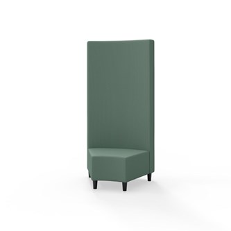 Snake hjørnemodul 45 grader med træben, høj ryg sh 37,5