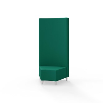 Snake hjørnemodul 45 grader med træben, høj ryg sh 37,5