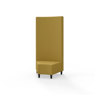 Snake hjørnemodul 45 grader med træben, høj ryg sh 37,5