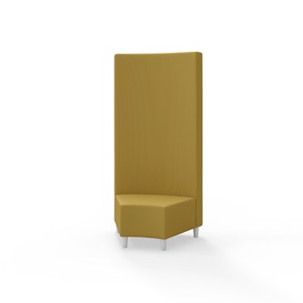 Snake hjørnemodul 45 grader med træben, høj ryg sh 37,5