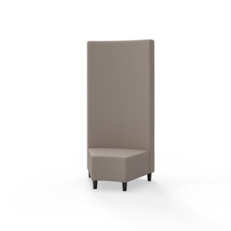 Snake hjørnemodul 45 grader med træben, høj ryg sh 37,5