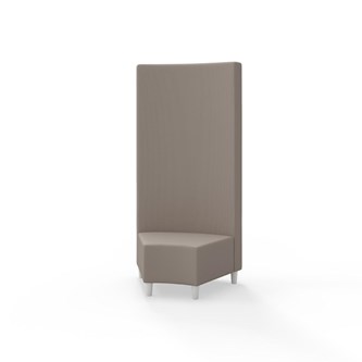 Snake hjørnemodul 45 grader med træben, høj ryg sh 37,5