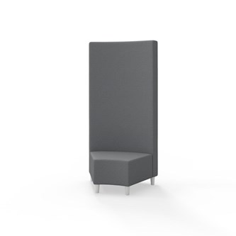 Snake hjørnemodul 45 grader med træben, høj ryg sh 37,5