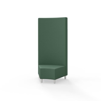 Snake hjørnemodul 45 grader med træben, høj ryg sh 37,5