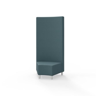 Snake hjørnemodul 45 grader med træben, høj ryg sh 37,5