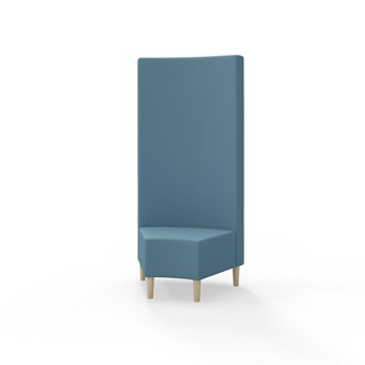 Snake hjørnemodul 45 grader med træben, høj ryg sh 43