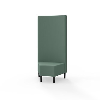 Snake hjørnemodul 45 grader med træben, høj ryg sh 43