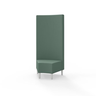 Snake hjørnemodul 45 grader med træben, høj ryg sh 43