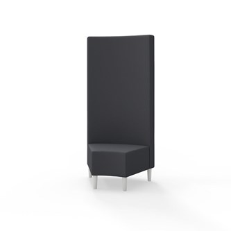 Snake hjørnemodul 45 grader med træben, høj ryg sh 43