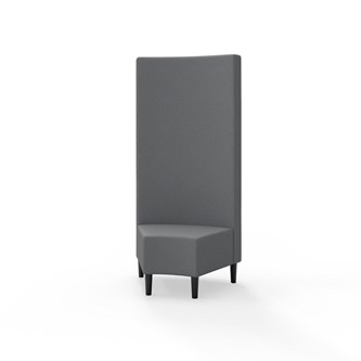 Snake hjørnemodul 45 grader med træben, høj ryg sh 43