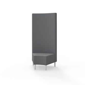 Snake hjørnemodul 45 grader med træben, høj ryg sh 43