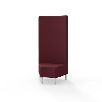 Snake hjørnemodul 45 grader med træben, høj ryg sh 43