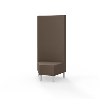 Snake hjørnemodul 45 grader med træben, høj ryg sh 43