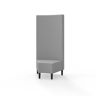 Snake hjørnemodul 45 grader med træben, høj ryg sh 43