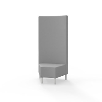 Snake hjørnemodul 45 grader med træben, høj ryg sh 43