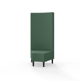 Snake hjørnemodul 45 grader med træben, høj ryg sh 43