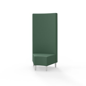 Snake hjørnemodul 45 grader med træben, høj ryg sh 43