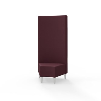 Snake hjørnemodul 45 grader med træben, høj ryg sh 43