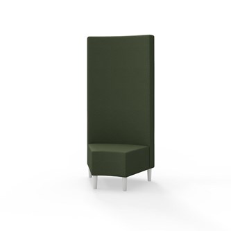 Snake hjørnemodul 45 grader med træben, høj ryg sh 43