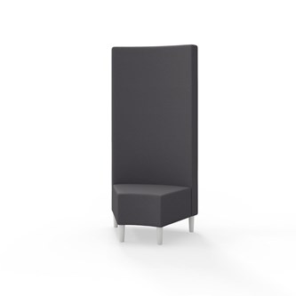 Snake hjørnemodul 45 grader med træben, høj ryg sh 43