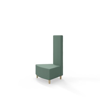 Snake hjørnemodul innehörn 45 grader med træben, mellemhøj ryg sh 37,5