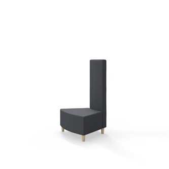 Snake hjørnemodul innehörn 45 grader med træben, mellemhøj ryg sh 37,5