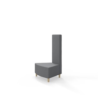 Snake hjørnemodul innehörn 45 grader med træben, mellemhøj ryg sh 37,5