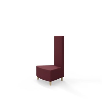 Snake hjørnemodul innehörn 45 grader med træben, mellemhøj ryg sh 37,5