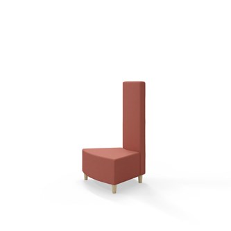 Snake hjørnemodul innehörn 45 grader med træben, mellemhøj ryg sh 37,5