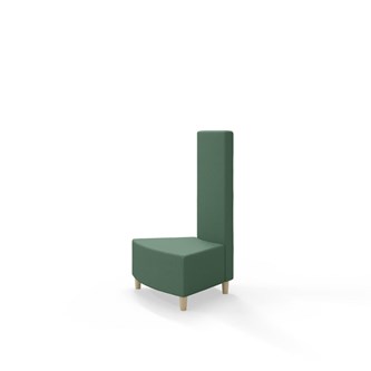 Snake hjørnemodul innehörn 45 grader med træben, mellemhøj ryg sh 37,5