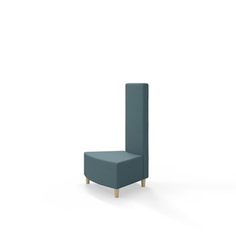 Snake hjørnemodul innehörn 45 grader med træben, mellemhøj ryg sh 37,5