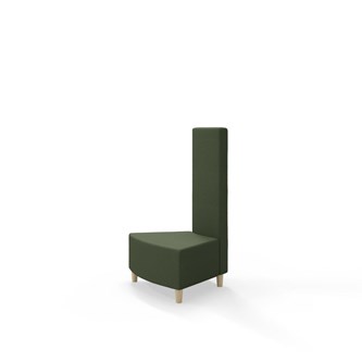 Snake hjørnemodul innehörn 45 grader med træben, mellemhøj ryg sh 37,5