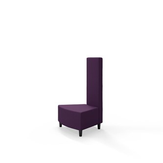 Snake hjørnemodul innehörn 45 grader med træben, mellemhøj ryg sh 37,5