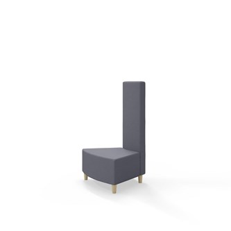 Snake hjørnemodul innehörn 45 grader med træben, mellemhøj ryg sh 37,5