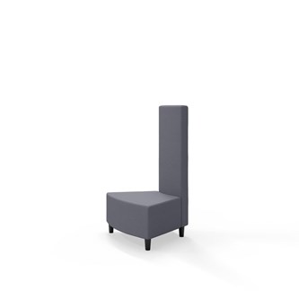 Snake hjørnemodul innehörn 45 grader med træben, mellemhøj ryg sh 37,5