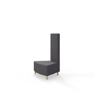 Snake hjørnemodul innehörn 45 grader med træben, mellemhøj ryg sh 37,5