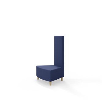 Snake hjørnemodul innehörn 45 grader med træben, mellemhøj ryg sh 37,5